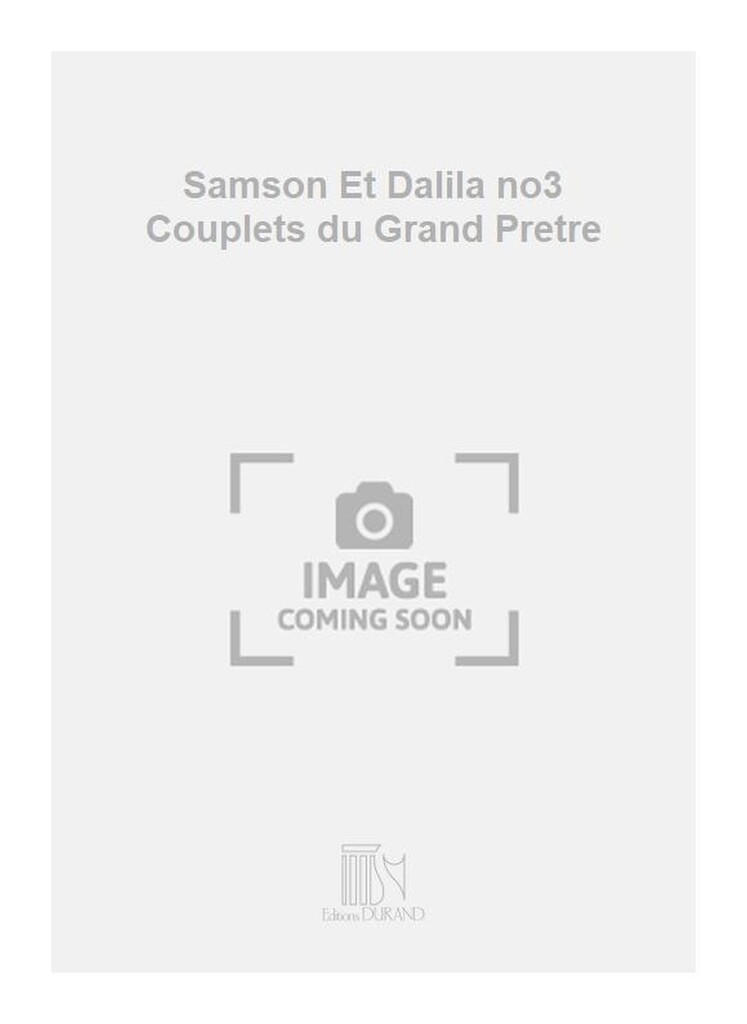 Samson Et Dalila N 3 Fr-All Baryton-Piano